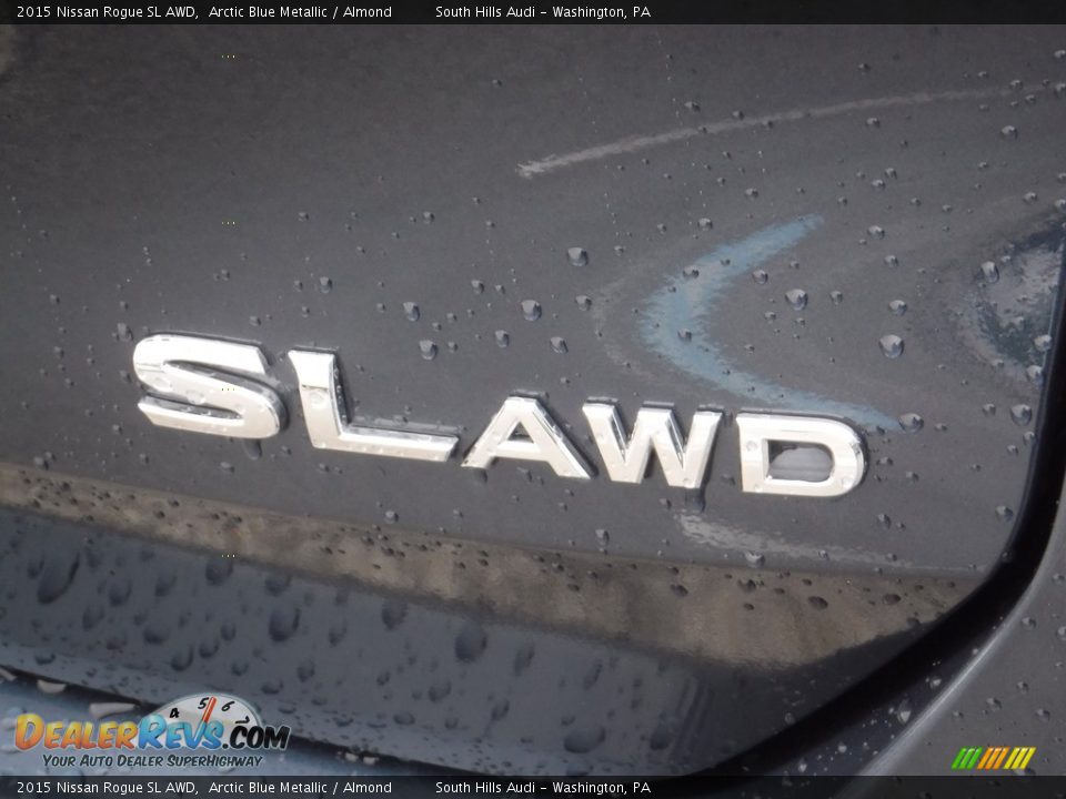 2015 Nissan Rogue SL AWD Arctic Blue Metallic / Almond Photo #12