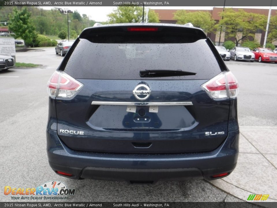 2015 Nissan Rogue SL AWD Arctic Blue Metallic / Almond Photo #13