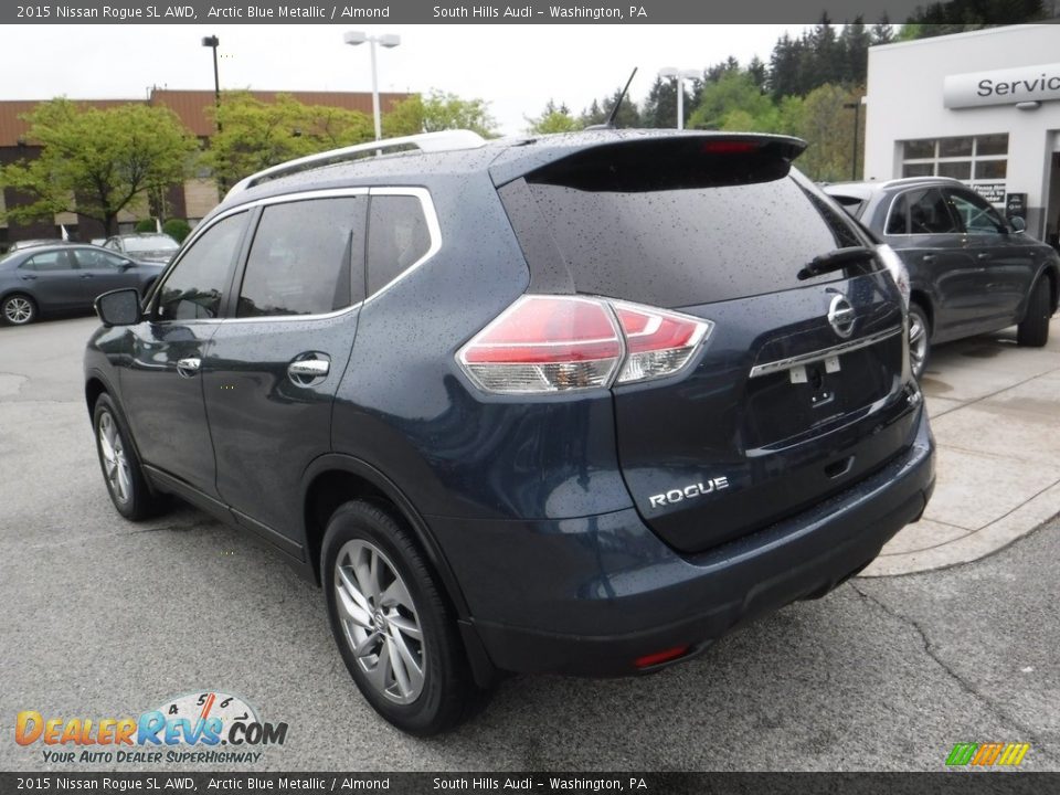 2015 Nissan Rogue SL AWD Arctic Blue Metallic / Almond Photo #14