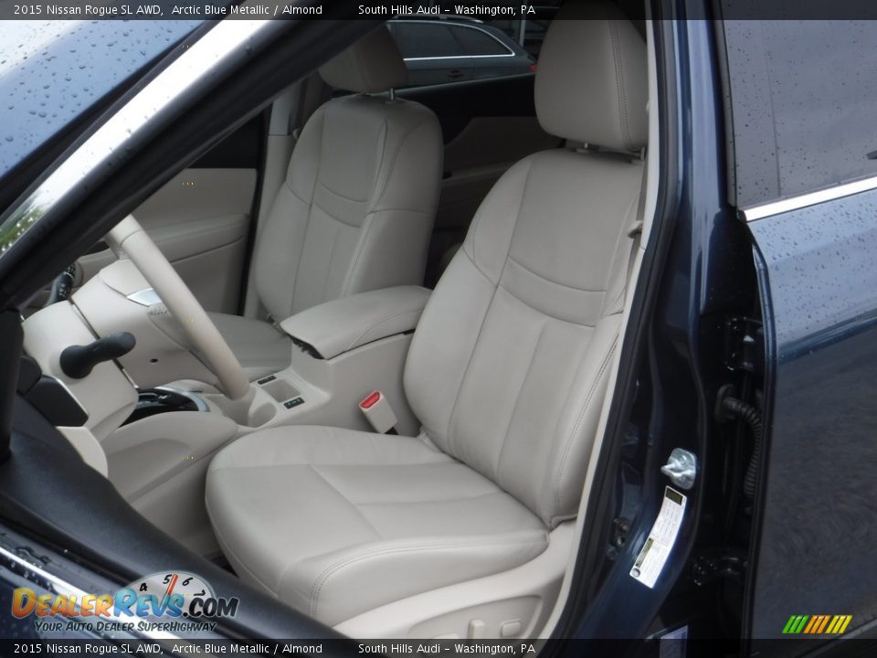 2015 Nissan Rogue SL AWD Arctic Blue Metallic / Almond Photo #19