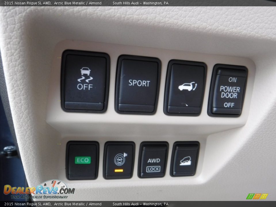 2015 Nissan Rogue SL AWD Arctic Blue Metallic / Almond Photo #21