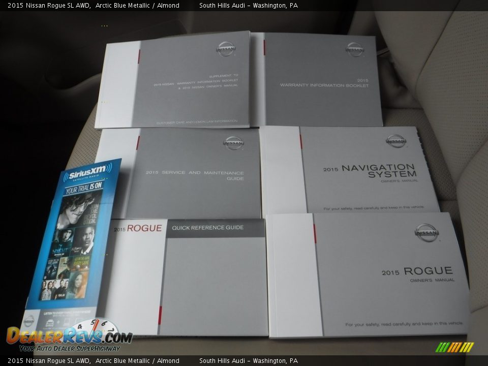 2015 Nissan Rogue SL AWD Arctic Blue Metallic / Almond Photo #36