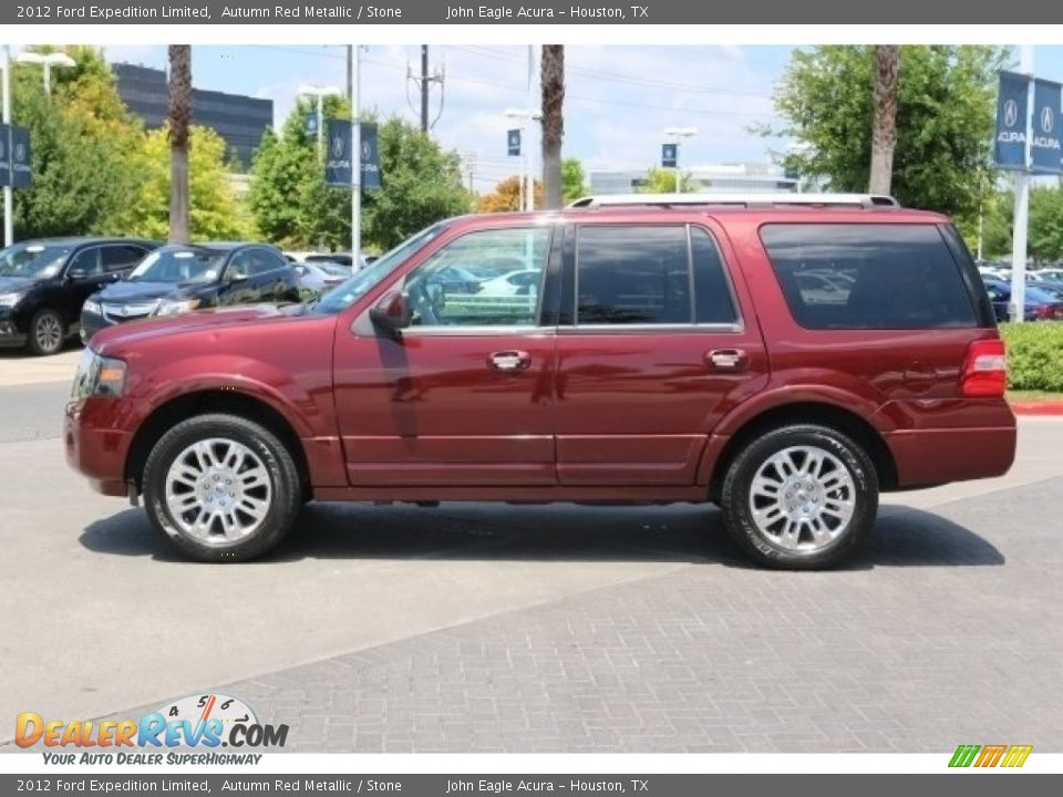 2012 Ford Expedition Limited Autumn Red Metallic / Stone Photo #4