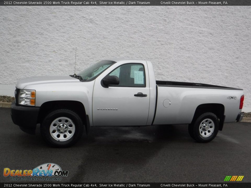 2012 Chevrolet Silverado 1500 Work Truck Regular Cab 4x4 Silver Ice Metallic / Dark Titanium Photo #2