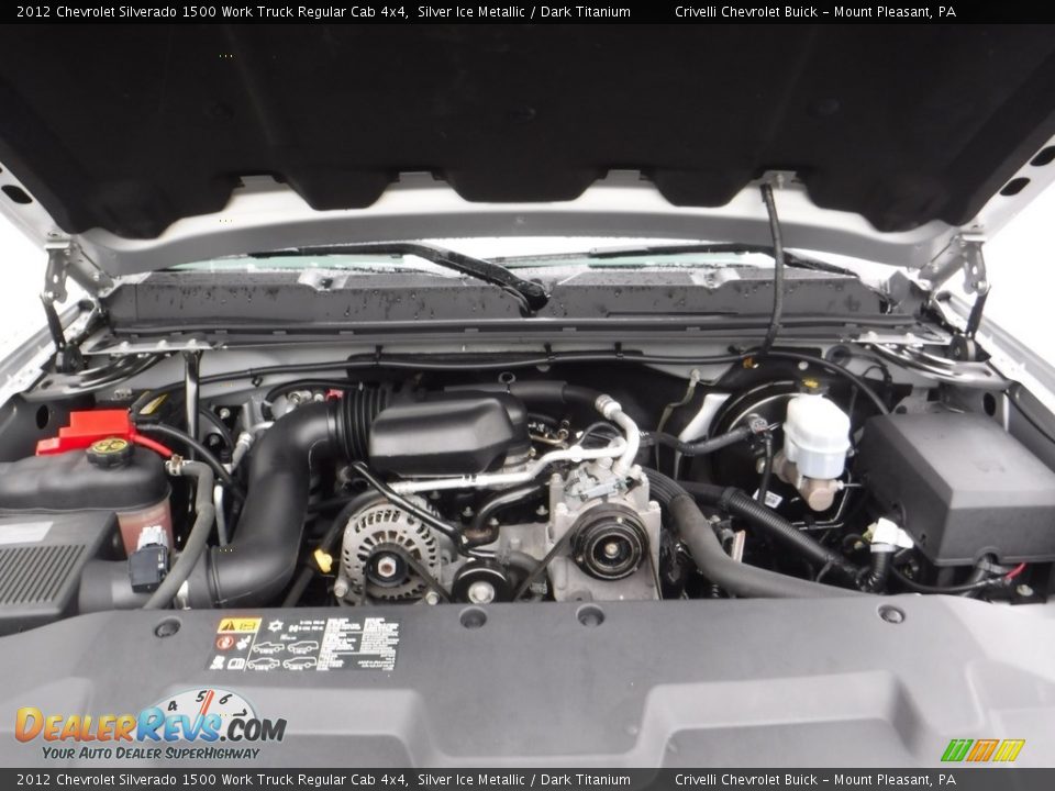 2012 Chevrolet Silverado 1500 Work Truck Regular Cab 4x4 Silver Ice Metallic / Dark Titanium Photo #12