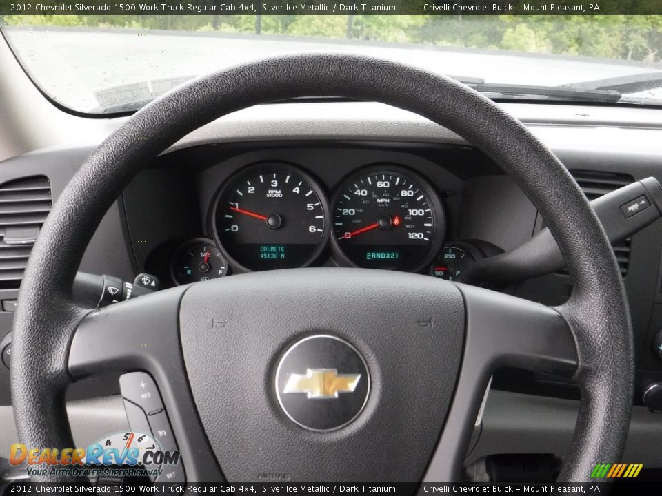 2012 Chevrolet Silverado 1500 Work Truck Regular Cab 4x4 Silver Ice Metallic / Dark Titanium Photo #21