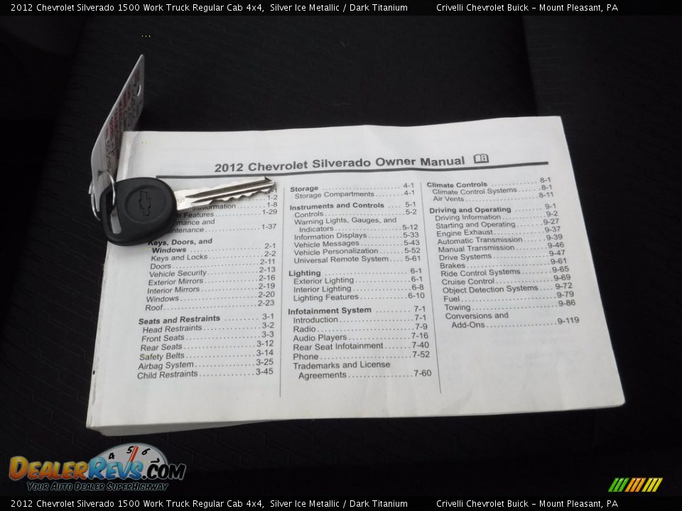 2012 Chevrolet Silverado 1500 Work Truck Regular Cab 4x4 Silver Ice Metallic / Dark Titanium Photo #24