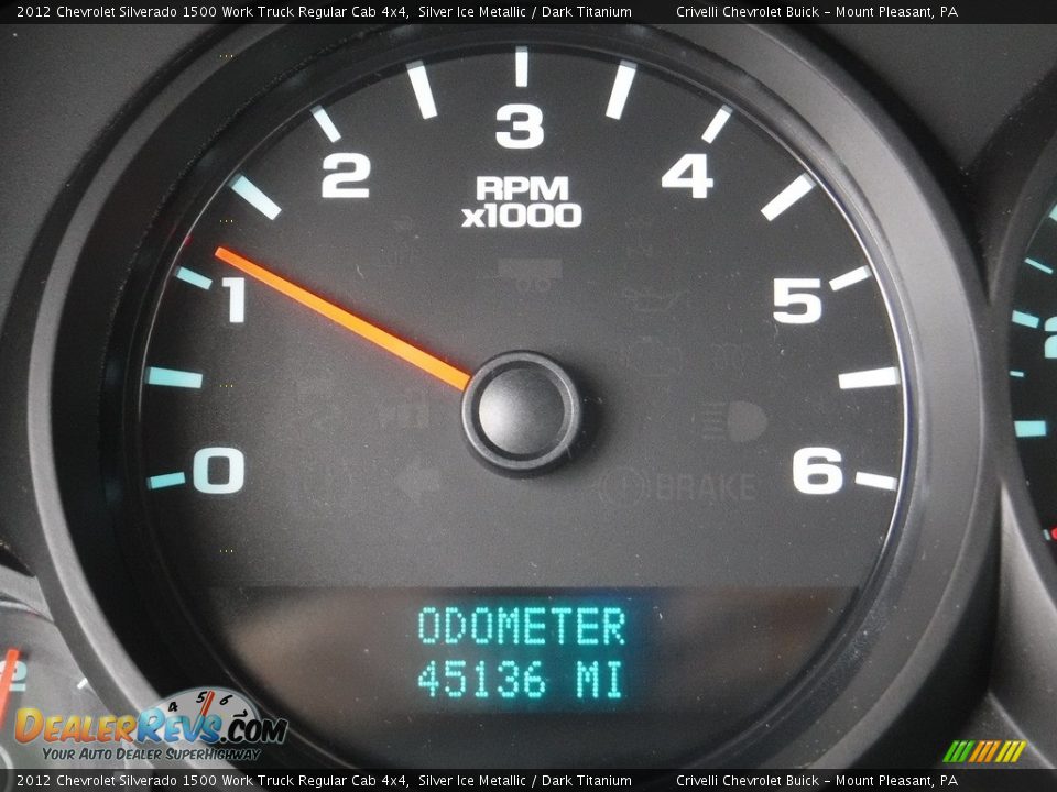 2012 Chevrolet Silverado 1500 Work Truck Regular Cab 4x4 Silver Ice Metallic / Dark Titanium Photo #30