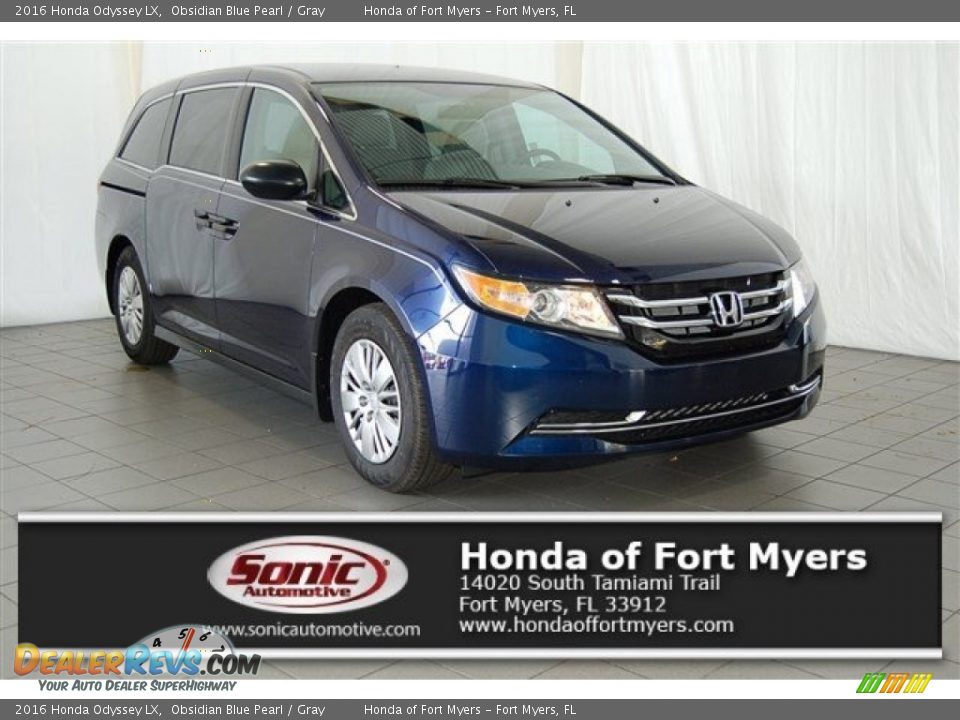 2016 Honda Odyssey LX Obsidian Blue Pearl / Gray Photo #1