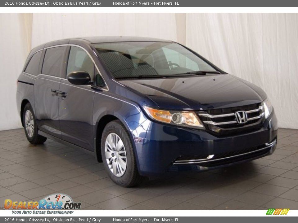 2016 Honda Odyssey LX Obsidian Blue Pearl / Gray Photo #2