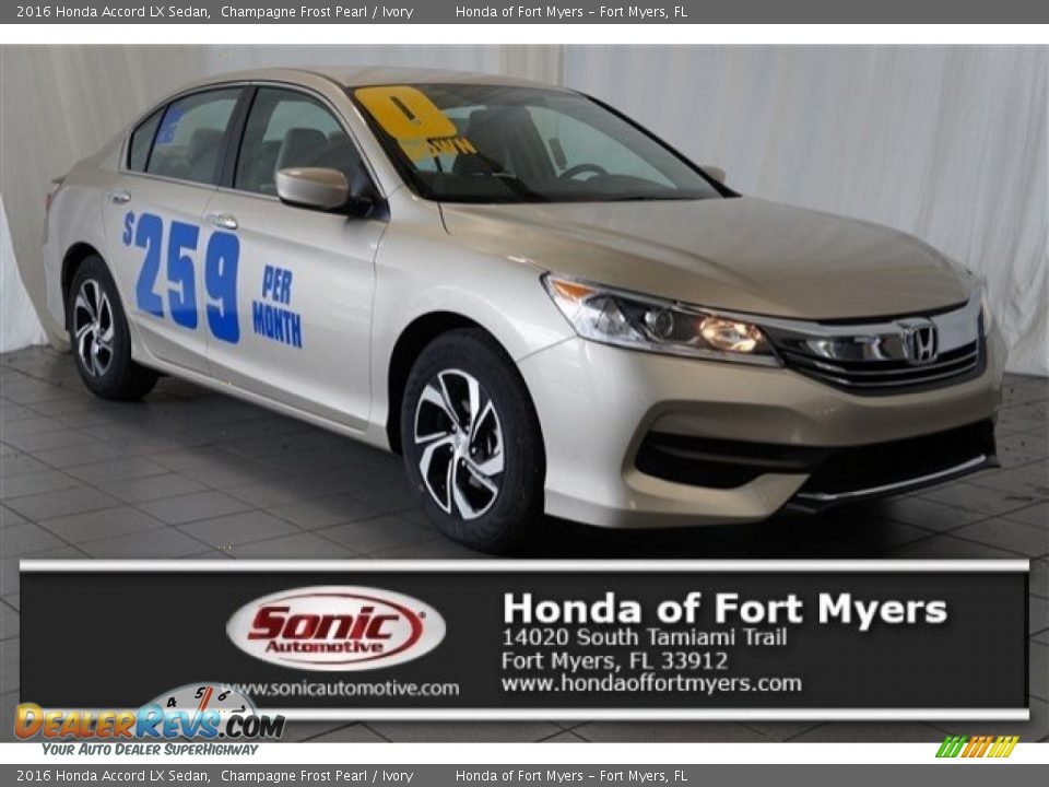 2016 Honda Accord LX Sedan Champagne Frost Pearl / Ivory Photo #1