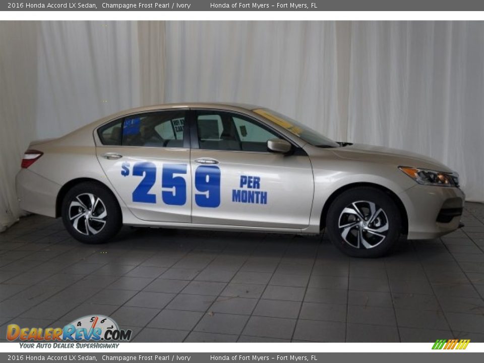 2016 Honda Accord LX Sedan Champagne Frost Pearl / Ivory Photo #3