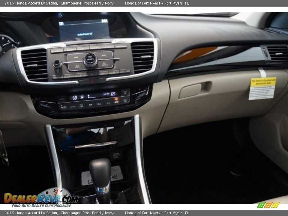 2016 Honda Accord LX Sedan Champagne Frost Pearl / Ivory Photo #14