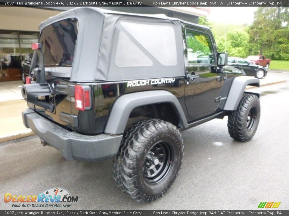 2007 Jeep Wrangler Rubicon 4x4 Black / Dark Slate Gray/Medium Slate Gray Photo #2