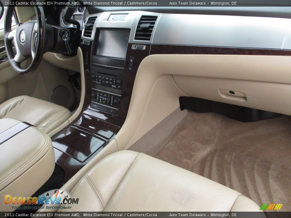 2011 Cadillac Escalade ESV Premium AWD White Diamond Tricoat / Cashmere/Cocoa Photo #23