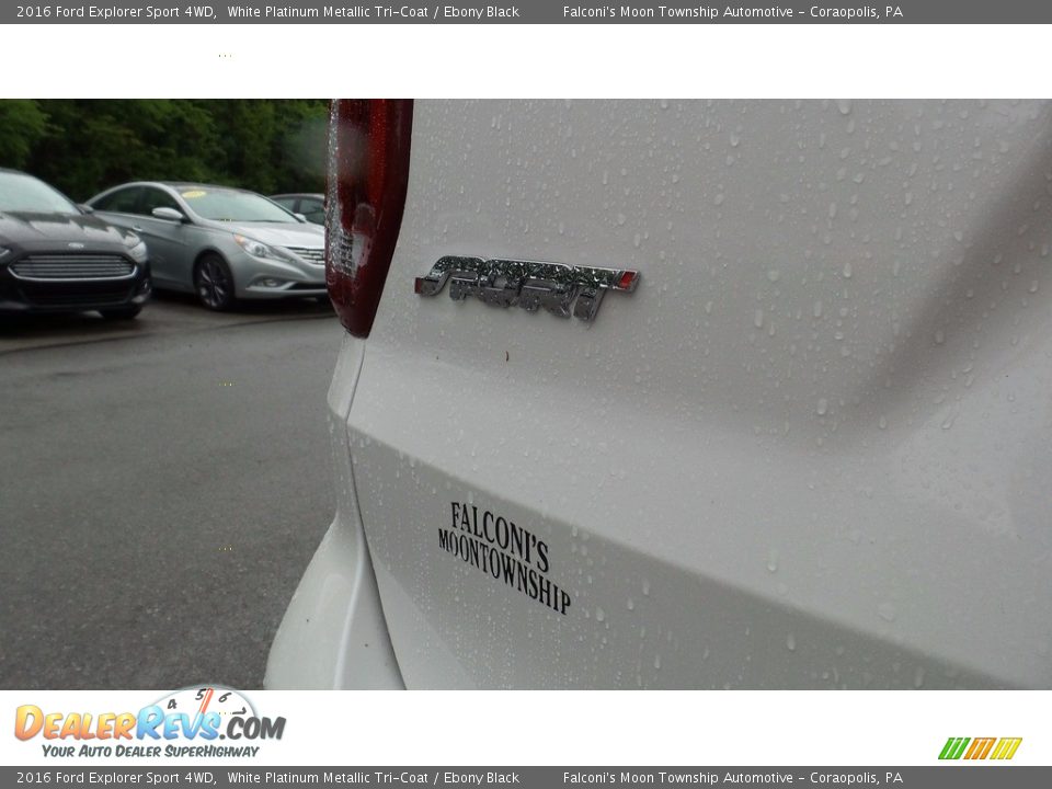 2016 Ford Explorer Sport 4WD White Platinum Metallic Tri-Coat / Ebony Black Photo #8