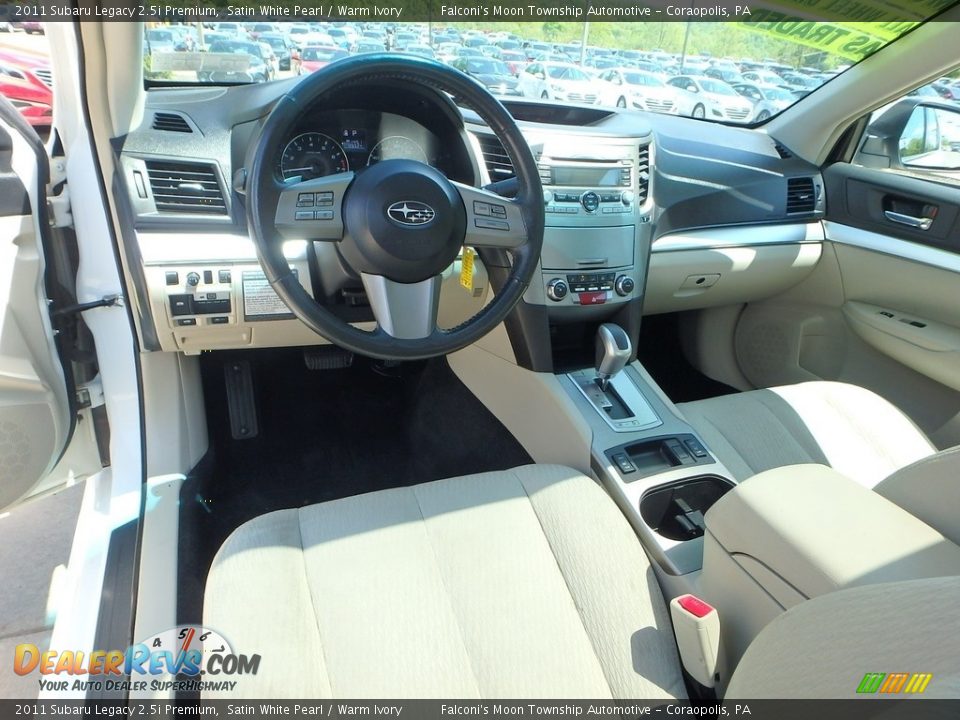 2011 Subaru Legacy 2.5i Premium Satin White Pearl / Warm Ivory Photo #17
