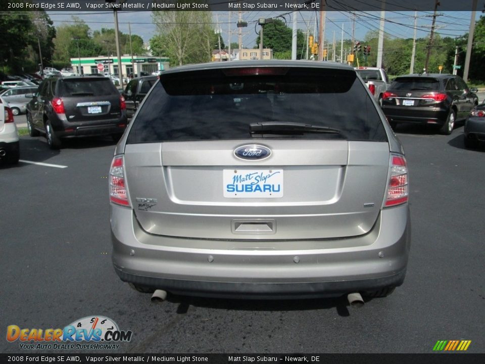 2008 Ford Edge SE AWD Vapor Silver Metallic / Medium Light Stone Photo #7