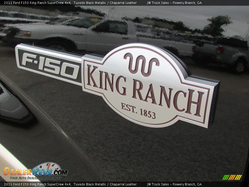 2011 Ford F150 King Ranch SuperCrew 4x4 Tuxedo Black Metallic / Chaparral Leather Photo #13