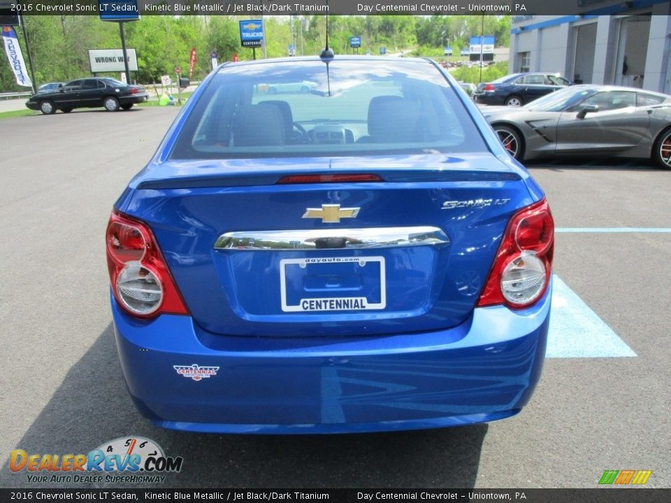 2016 Chevrolet Sonic LT Sedan Kinetic Blue Metallic / Jet Black/Dark Titanium Photo #5