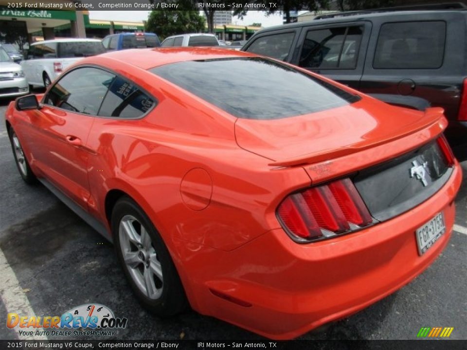 2015 Ford Mustang V6 Coupe Competition Orange / Ebony Photo #4