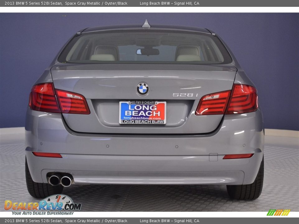 2013 BMW 5 Series 528i Sedan Space Gray Metallic / Oyster/Black Photo #6