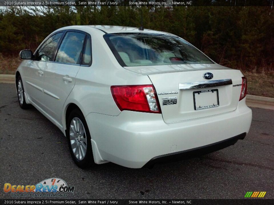 2010 Subaru Impreza 2.5i Premium Sedan Satin White Pearl / Ivory Photo #5