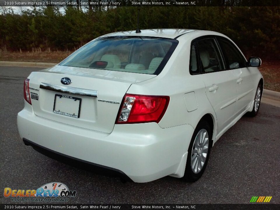 2010 Subaru Impreza 2.5i Premium Sedan Satin White Pearl / Ivory Photo #7