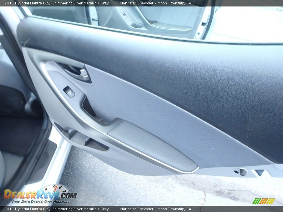 2011 Hyundai Elantra GLS Shimmering Silver Metallic / Gray Photo #18