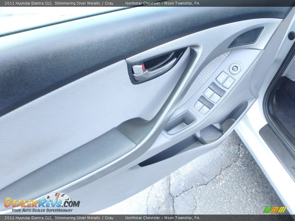 2011 Hyundai Elantra GLS Shimmering Silver Metallic / Gray Photo #23
