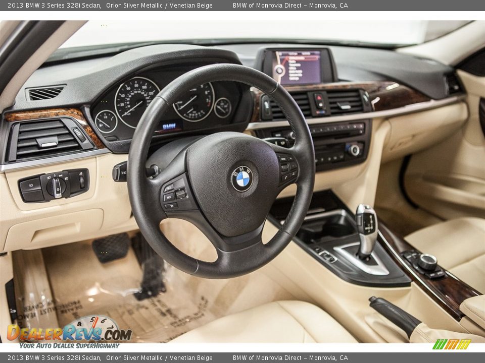 2013 BMW 3 Series 328i Sedan Orion Silver Metallic / Venetian Beige Photo #19