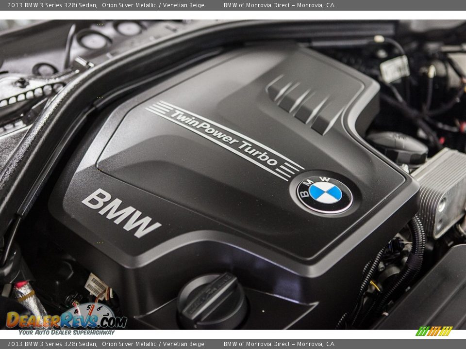 2013 BMW 3 Series 328i Sedan Orion Silver Metallic / Venetian Beige Photo #25