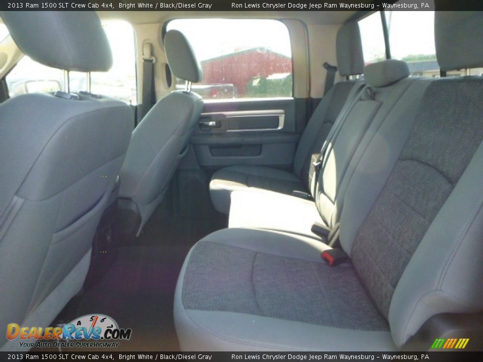 2013 Ram 1500 SLT Crew Cab 4x4 Bright White / Black/Diesel Gray Photo #5