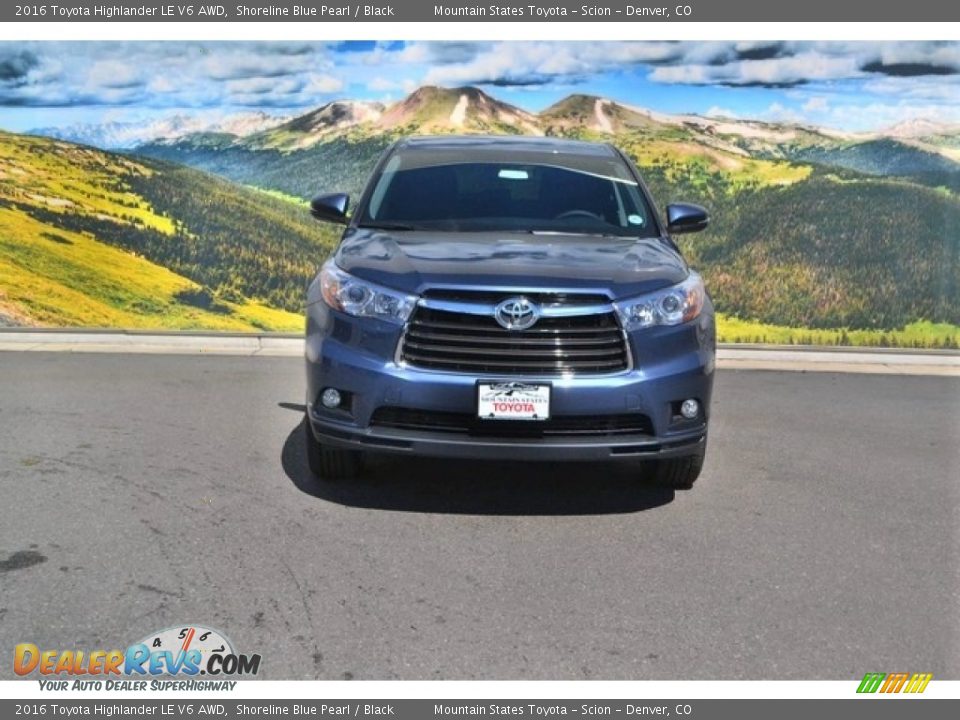 2016 Toyota Highlander LE V6 AWD Shoreline Blue Pearl / Black Photo #2