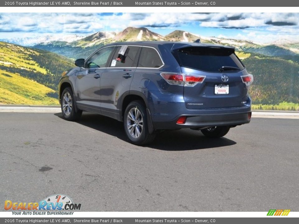 2016 Toyota Highlander LE V6 AWD Shoreline Blue Pearl / Black Photo #3