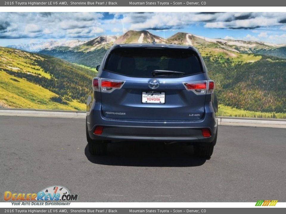 2016 Toyota Highlander LE V6 AWD Shoreline Blue Pearl / Black Photo #4