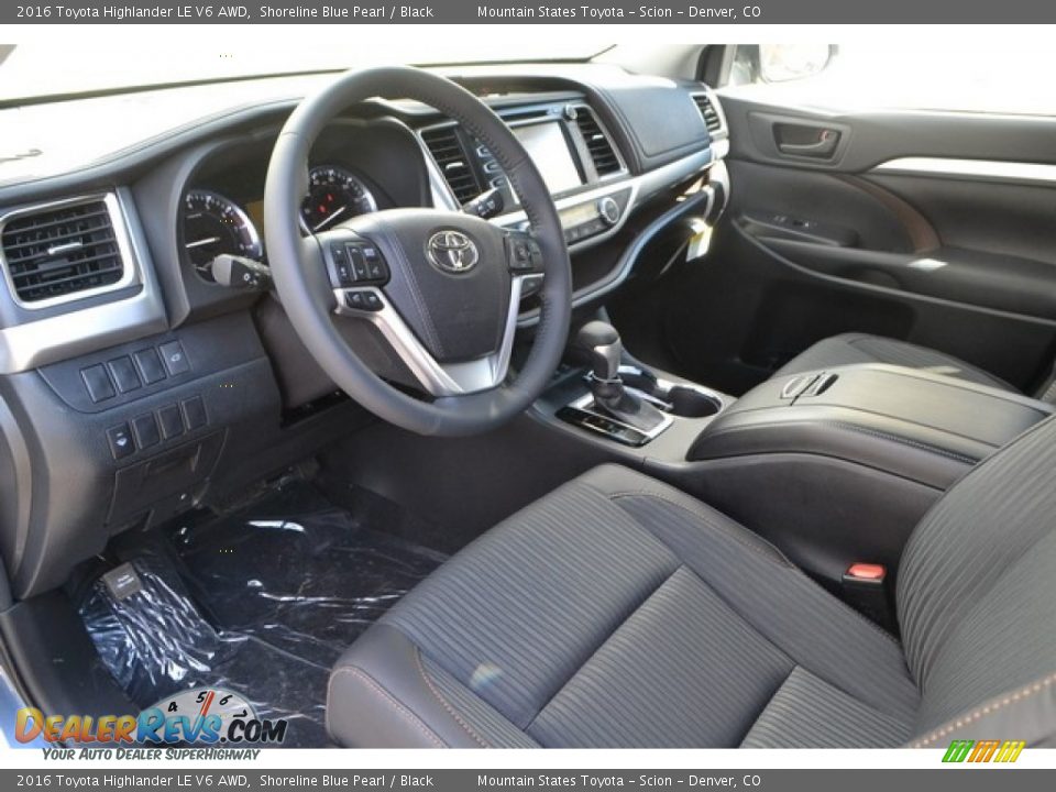 2016 Toyota Highlander LE V6 AWD Shoreline Blue Pearl / Black Photo #5