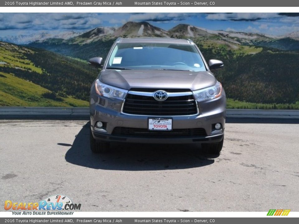 2016 Toyota Highlander Limited AWD Predawn Gray Mica / Ash Photo #2