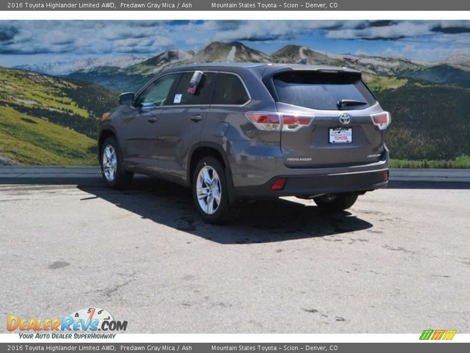 2016 Toyota Highlander Limited AWD Predawn Gray Mica / Ash Photo #3