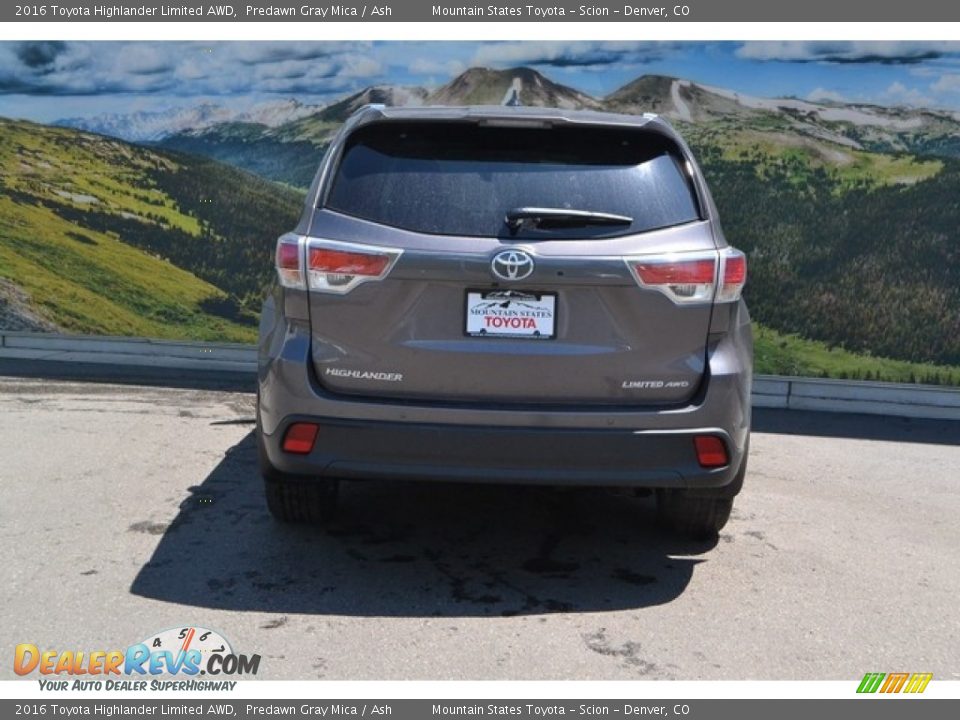 2016 Toyota Highlander Limited AWD Predawn Gray Mica / Ash Photo #4