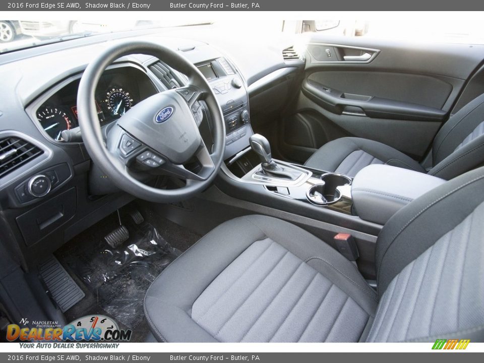 Ebony Interior - 2016 Ford Edge SE AWD Photo #4