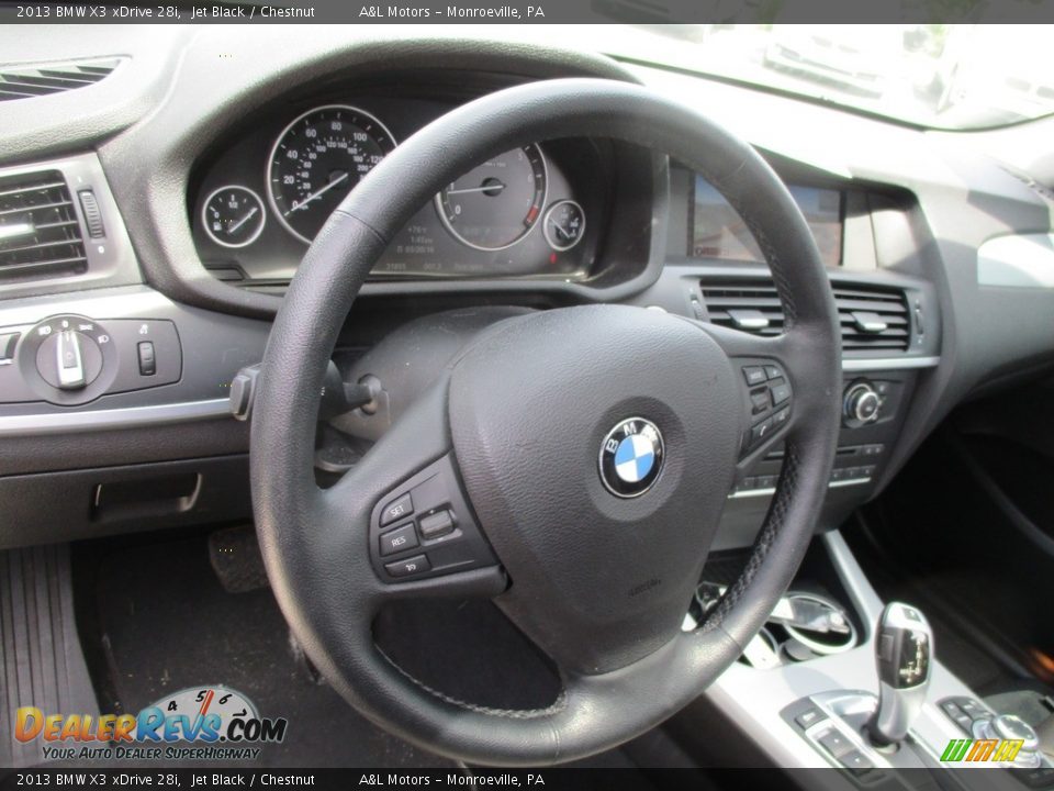 2013 BMW X3 xDrive 28i Jet Black / Chestnut Photo #15