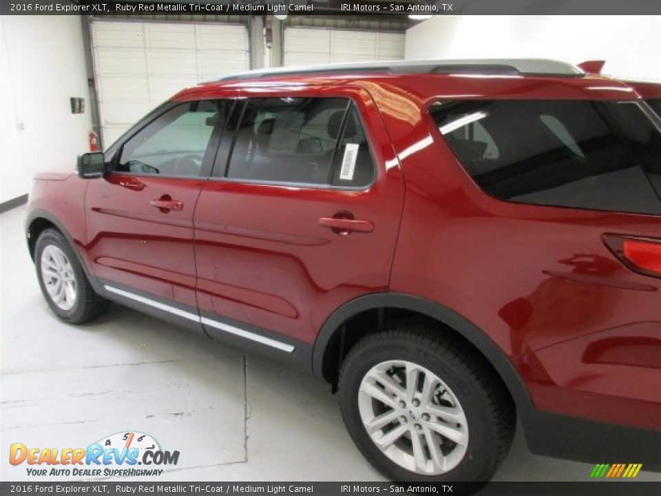 2016 Ford Explorer XLT Ruby Red Metallic Tri-Coat / Medium Light Camel Photo #7