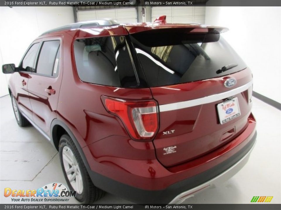 2016 Ford Explorer XLT Ruby Red Metallic Tri-Coat / Medium Light Camel Photo #8