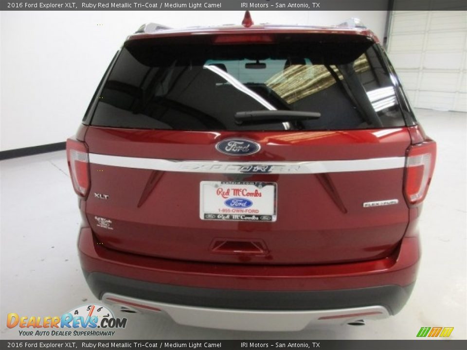2016 Ford Explorer XLT Ruby Red Metallic Tri-Coat / Medium Light Camel Photo #9