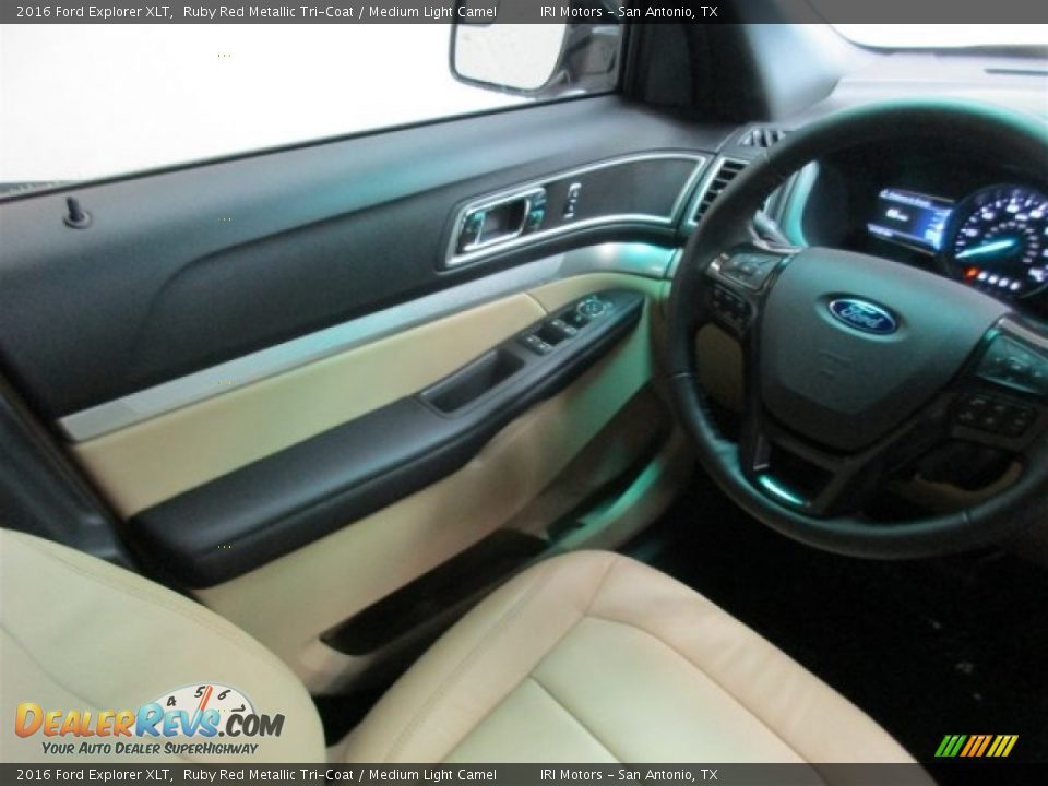 2016 Ford Explorer XLT Ruby Red Metallic Tri-Coat / Medium Light Camel Photo #13