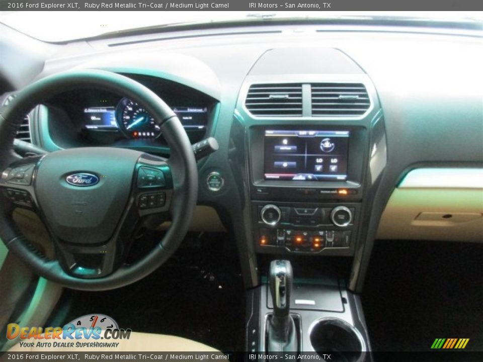 2016 Ford Explorer XLT Ruby Red Metallic Tri-Coat / Medium Light Camel Photo #14