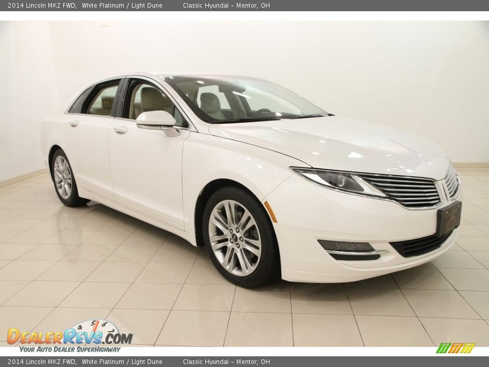 2014 Lincoln MKZ FWD White Platinum / Light Dune Photo #1