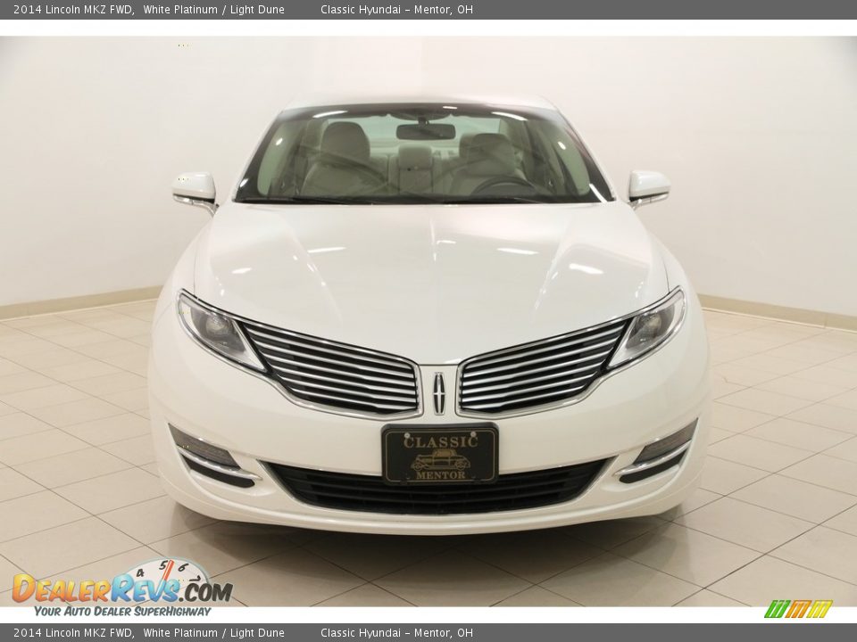 2014 Lincoln MKZ FWD White Platinum / Light Dune Photo #2