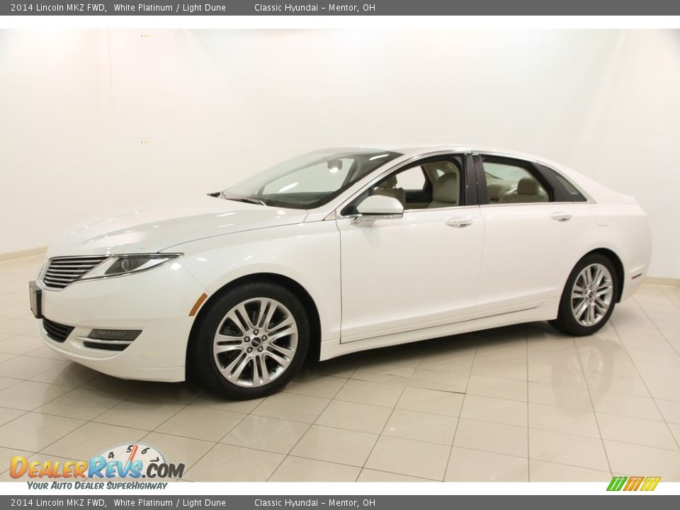 2014 Lincoln MKZ FWD White Platinum / Light Dune Photo #3